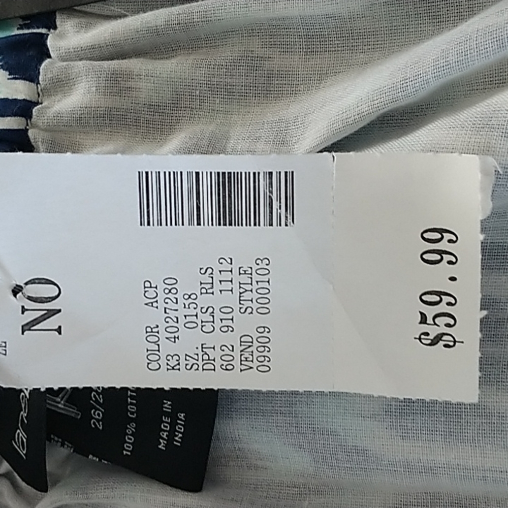 Lane Bryant Blue Graphic Full Maxi Skirt Plus Size 26/28 - Picture 8 of 9